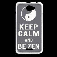 Coque HTC Desire 516 Keep Calm Be Zen Gris