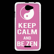Coque HTC Desire 516 Keep Calm Be Zen Rose