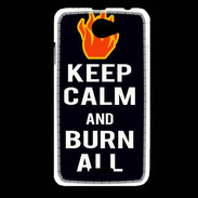 Coque HTC Desire 516 Keep Calm Burn Noir