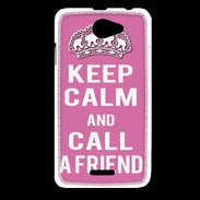 Coque HTC Desire 516 Keep Calm Call Rose