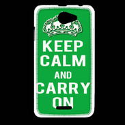 Coque HTC Desire 516 Keep Calm Carry on Vert