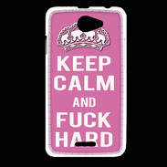 Coque HTC Desire 516 Keep Calm Fuck hard Rose