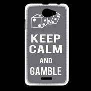 Coque HTC Desire 516 Keep Calm Gamble Gris