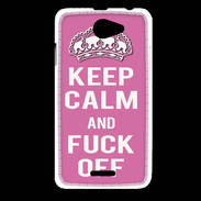Coque HTC Desire 516 Keep Calm Fuck Off Rose