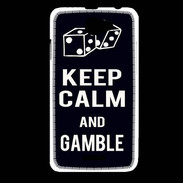 Coque HTC Desire 516 Keep Calm Gamble Noir