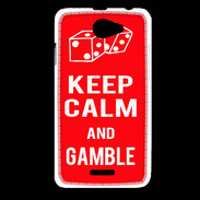 Coque HTC Desire 516 Keep Calm Gamble Rouge