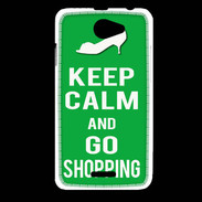 Coque HTC Desire 516 Keep Calm Go Shopping Vert