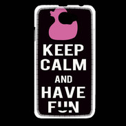 Coque HTC Desire 516 Keep Calm Have fun Noir