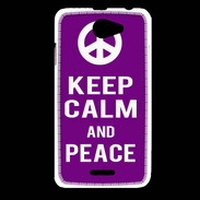 Coque HTC Desire 516 Keep Calm Peace Violet
