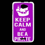 Coque HTC Desire 516 Keep Calm Be a Pirate Violet