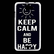Coque HTC Desire 516 Keep Calm Be Happy Noir
