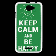 Coque HTC Desire 516 Keep Calm Be Happy Vert
