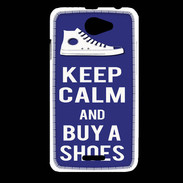 Coque HTC Desire 516 Keep Calm Buy Shoes Bleu