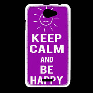 Coque HTC Desire 516 Keep Calm Be Happy Violet