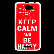 Coque HTC Desire 516 Keep Calm Be Happy Rouge