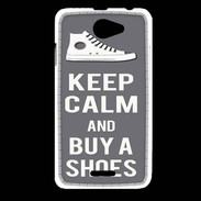 Coque HTC Desire 516 Keep Calm Buy Shoes Gris