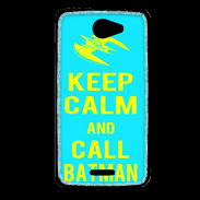 Coque HTC Desire 516 Keep Calm Batman Cyan
