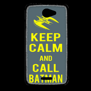 Coque HTC Desire 516 Keep Calm Call Batman Gris