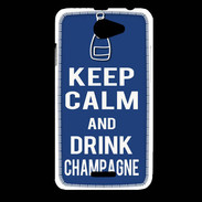 Coque HTC Desire 516 Keep Calm Drink Champagne Bleu