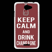 Coque HTC Desire 516 Keep Calm Drink Champagne Brique