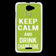 Coque HTC Desire 516 Keep Calm Drink champagne Vert pomme