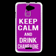 Coque HTC Desire 516 Keep Calm Drink champagne Violet