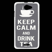 Coque HTC Desire 516 Keep Calm Drink Tea Gris