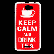 Coque HTC Desire 516 Keep Calm Drink Tea Rouge