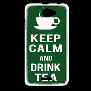 Coque HTC Desire 516 Keep Calm Drink Tea Vert