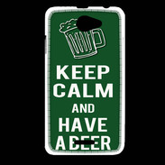 Coque HTC Desire 516 Keep Calm Have a beer Vert