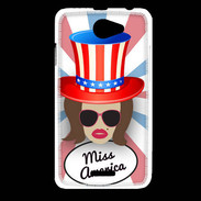 Coque HTC Desire 516 Miss USA Chatain