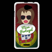 Coque HTC Desire 516 Miss Portugal Chatain