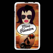 Coque HTC Desire 516 Miss Réunion Brune
