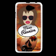 Coque HTC Desire 516 Miss Réunion Chatain