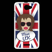 Coque HTC Desire 516 Miss UK Chatain