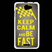 Coque HTC Desire 516 Keep Calm and Be Fast Gris