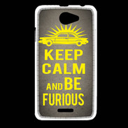Coque HTC Desire 516 Keep Calm and Be Furious Gris