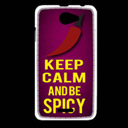 Coque HTC Desire 516 Keep Calm and Be Spicy Rose