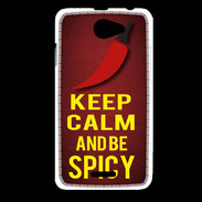 Coque HTC Desire 516 Keep Calm and Be Spicy Rouge