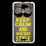 Coque HTC Desire 516 Keep Calm and Have a good Style Gris
