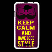 Coque HTC Desire 516 Keep Calm and Have a good Style Rose