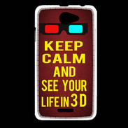 Coque HTC Desire 516 Keep Calm and See your life 3D Rouge