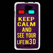 Coque HTC Desire 516 Keep Calm and See your life 3D Violet