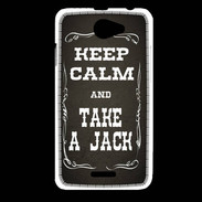 Coque HTC Desire 516 Keep Calm and Take Jack Gris