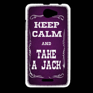 Coque HTC Desire 516 Keep Calm and Take Jack Violet