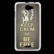 Coque HTC Desire 516 Keep Calm and Be Free Gris