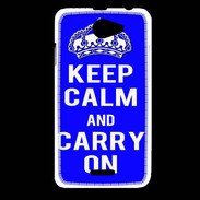 Coque HTC Desire 516 Keep Calm and Carry on Bleu