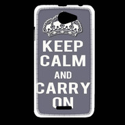 Coque HTC Desire 516 Keep Calm and Carry on Gris
