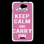 Coque HTC Desire 516 Keep Calm and Carry on Rose