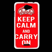 Coque HTC Desire 516 Keep Calm and Carry on Rouge